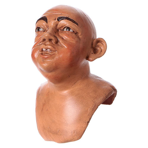 Körperteile-Set aus Terrakotta, Mann ohne Haare, für 35 cm Krippe 2