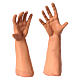 Cabeça mãos pés Homem sem cabelo para presépio com figuras altura média 35 cm s4