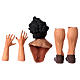 Körperteile-Set aus Terrakotta, Erstaunter Hirte, für 35 cm Krippe s6