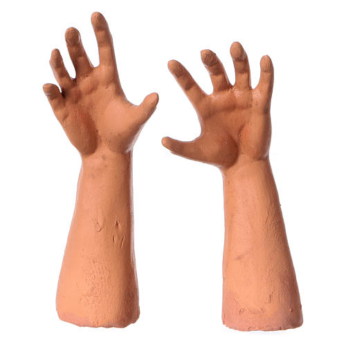 Körperteile-Set aus Terrakotta, Schäfer, für 35 cm Krippe 4