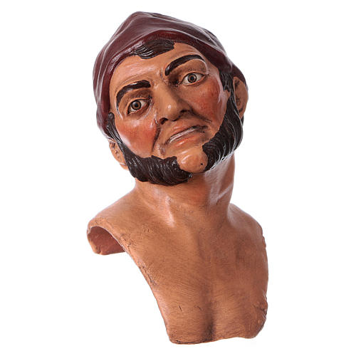 Körperteile-Set aus Terrakotta, Mann mit Kappe, für 35 cm Krippe 3