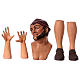 Körperteile-Set aus Terrakotta, Mann mit Kappe, für 35 cm Krippe s1