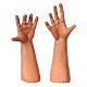 Körperteile-Set aus Terrakotta, Mann mit Kappe, für 35 cm Krippe s4