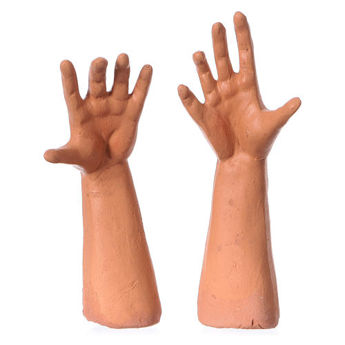 Tête mains pieds 35 cm Homme avec béret 4