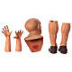 Körperteile-Set aus Terrakotta, kahlköpfiger Hirte, für 35 cm Krippe s6
