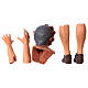 Körperteile-Set aus Terrakotta, junger Schäfer, für 35 cm Krippe s6