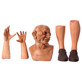 Körperteile-Set aus Terrakotta, Schafhirte, für 35 cm Krippe