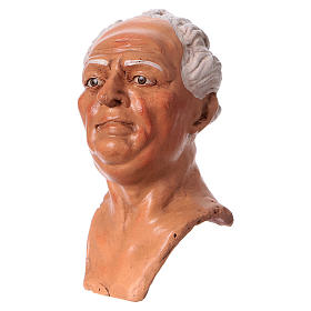 Körperteile-Set aus Terrakotta, Mann mit weißem Haar, für 35 cm Krippe