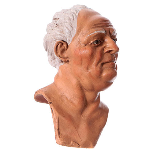 Körperteile-Set aus Terrakotta, Mann mit weißem Haar, für 35 cm Krippe 3