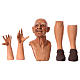 Körperteile-Set aus Terrakotta, älterer Mann, für 35 cm Krippe s1