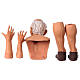 Körperteile-Set aus Terrakotta, Greis, für 35 cm Krippe s6