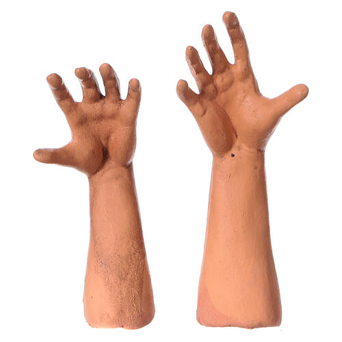 Zestaw ręce głowa stopy terakota Staruszek 35 cm 4