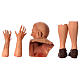 Körperteile-Set aus Terrakotta, älterer Schäfer, für 35 cm Krippe s6