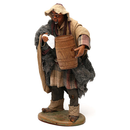 STOCK Shepherd with barrel, Neapolitan Nativity scene 18 cm 3