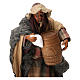 STOCK Shepherd carrying barrel in terracotta, 18 cm Neapolitan nativity s2