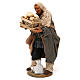 STOCK Pastore con pane vestito terracotta misura 18 cm presepe napoletano s3