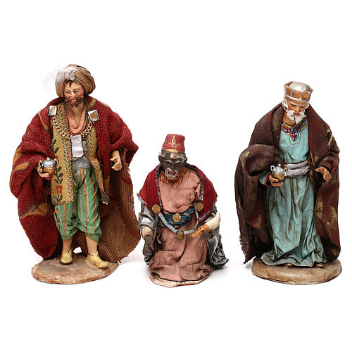 STOCK Serie Reyes Magos vestidos extra de terracota cm 20 belén napolitano 1