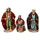 STOCK 3 Wise Men extra dressed in terracotta, 20 cm Neapolitan nativity s1