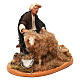 STOCK Man grooming sheep, Neapolitan Nativity scene 14 cm s4