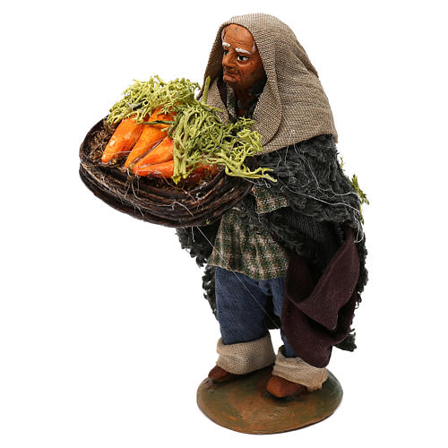 STOCK Man with carrot basket, Neapolitan Nativity scene 10 cm 2