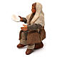 STOCK Uomo seduto con piatto vestito terracotta 10 cm presepe napoletano s2