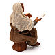 STOCK Uomo seduto con piatto vestito terracotta 10 cm presepe napoletano s3