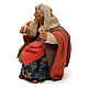 STOCK Femme assise avec pain crèche napolitaine 10 cm terre cuite s2