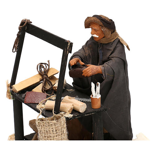 STOCK Carpenter with desk and tools, Neapolitan Nativity scene 14 cm 2