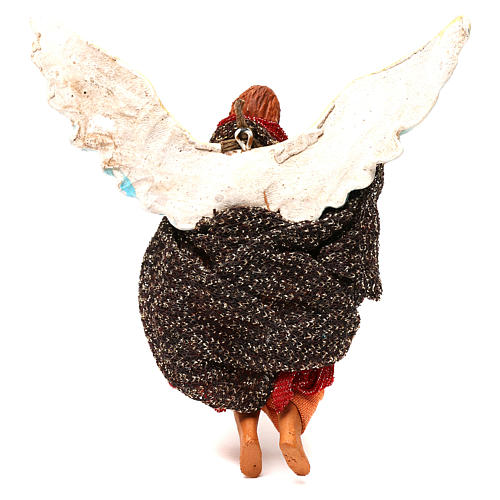 STOCK Glory Angel dressed in terracotta, 10 cm Neapolitan nativity 4