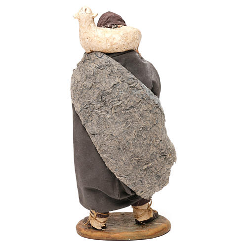 STOCK Jeune berger avec mouton en terre cuite 18 cm crèche Naples 5