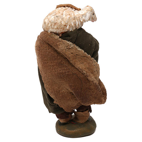 STOCK Pastore con pecora vestito in terracotta 10 cm Presepe Napoli 4