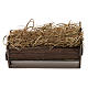 STOCK Manger for Baby Jesus wood and terracotta, 20 cm Neapolitan nativity s1