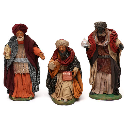 STOCK Série Rois Mages terre cuite crèche napolitaine 18 cm 1