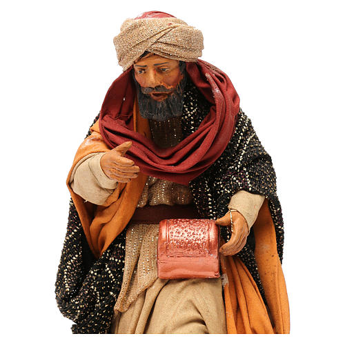 STOCK Three Wise Men dressed in terracotta, 18 cm Neapolitan nativity 4