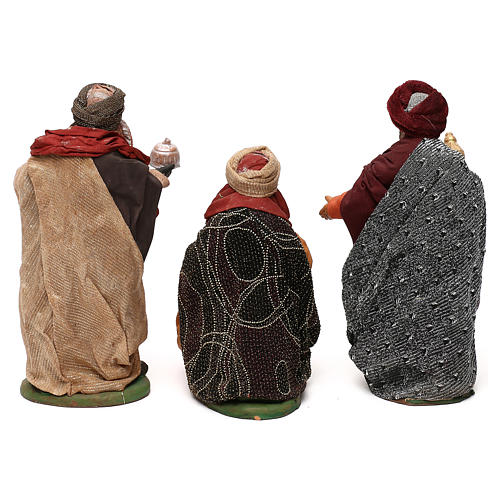 STOCK Three Wise Men dressed in terracotta, 18 cm Neapolitan nativity 8