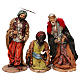 STOCK Three Kings dressed extra in terracotta, 35 cm Neapolitan nativity s1