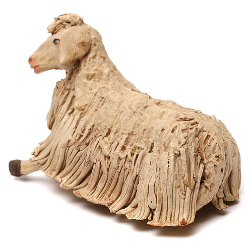 STOCK Lying sheep, Neapolitan Nativity scene 14 cm 3