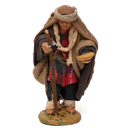 STOCK Mendicante con bastone presepe napoletano 10 cm 1