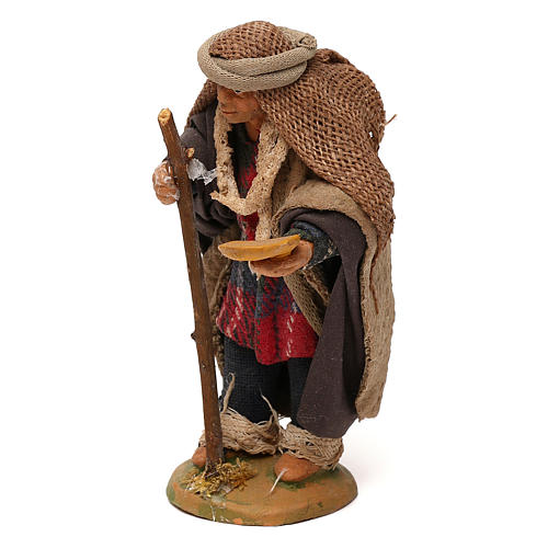 STOCK Mendicante con bastone presepe napoletano 10 cm 2