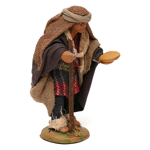 STOCK Mendicante con bastone presepe napoletano 10 cm 3