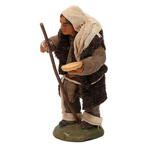 STOCK Beggar with wool coat, Neapolitan Nativity scene 10 cm 2