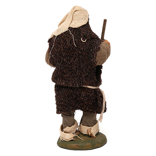 STOCK Mendicante cappotto lana presepe napoletano 10 cm 4