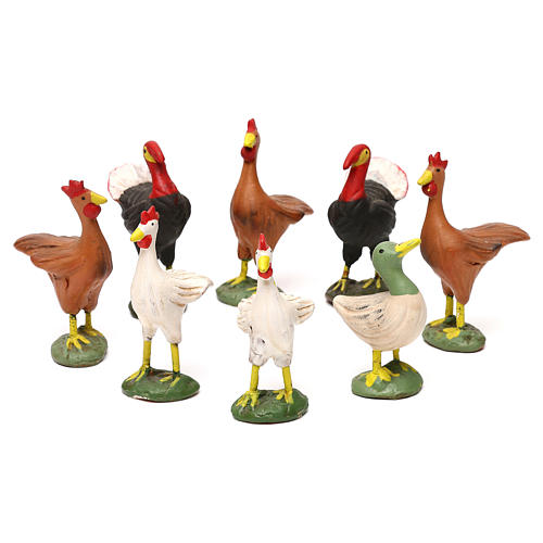 STOCK Animales de corral 8 piezas terracota belén napolitano 12 cm 1