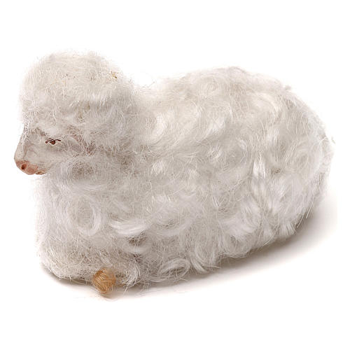 STOCK Oveja lana blanca belén napolitano 14 cm 2