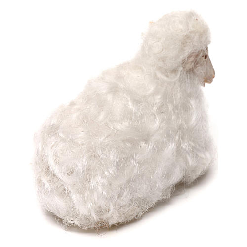 STOCK Mouton laine blanche crèche napolitaine 14 cm 3