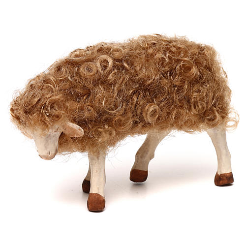 STOCK Mouton tête à gauche crèche napolitaine 30 cm 1