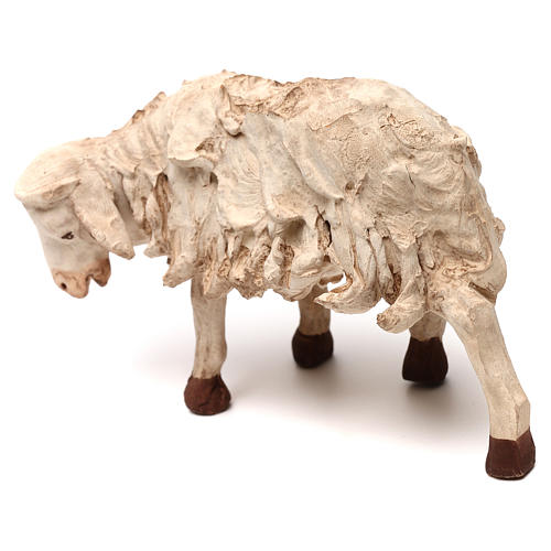 STOCK Mouton terre cuite tête à gauche crèche napolitaine 30 cm 3