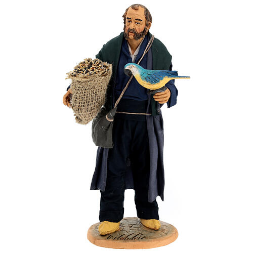 Man with parrot for Neapolitan Nativity Scene with 30 cm characters 1