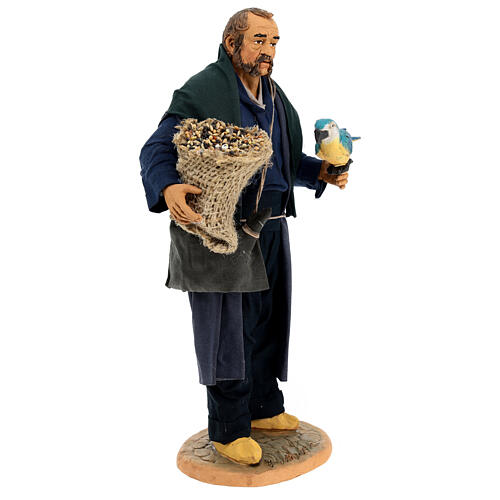 Man with parrot for Neapolitan Nativity Scene with 30 cm characters 4