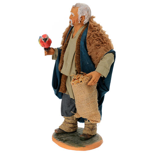 Man with parrot for Neapolitan Nativity Scene with 30 cm characters 3